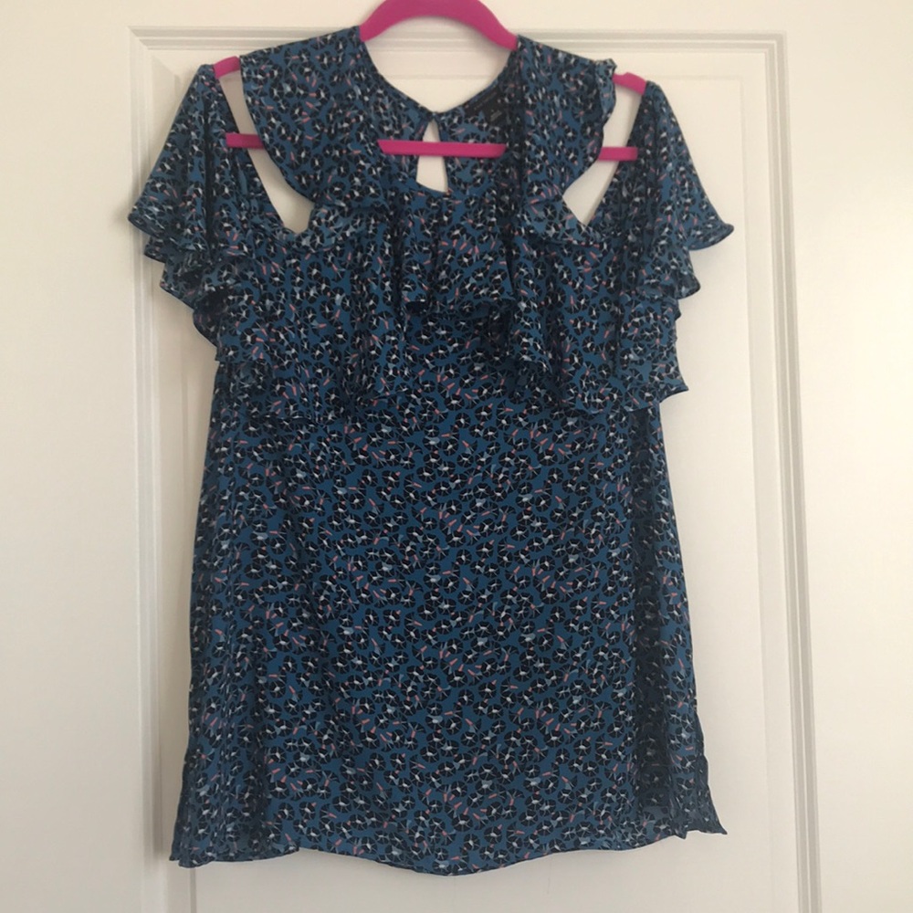 Ann Taylor Cold-Shoulder Blouse | work or casual